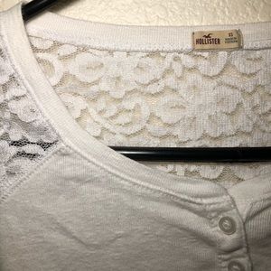 white long sleeve lace shirt